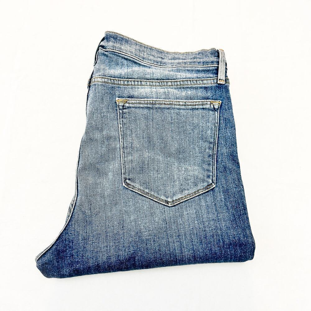 Frame Le High Straight Front Ankle Slit Denim Jeans Sandpiper LHSTFS6540 Size 33